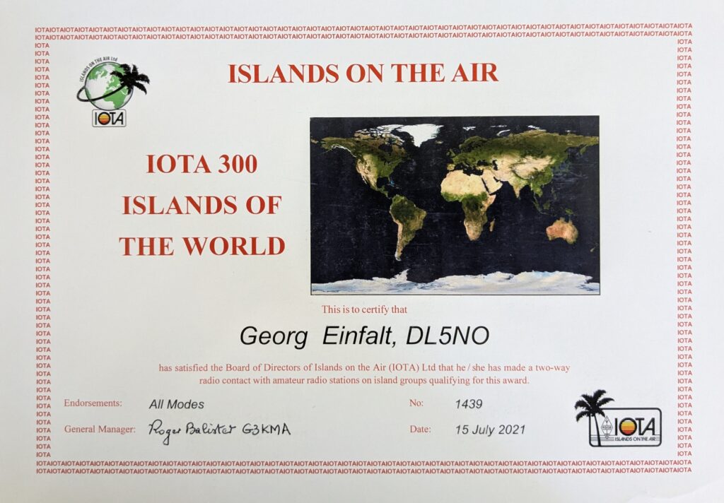 IOTA 300 islands of the world award